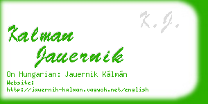 kalman jauernik business card