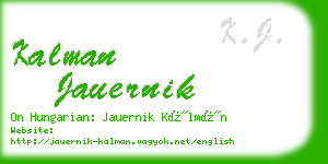 kalman jauernik business card